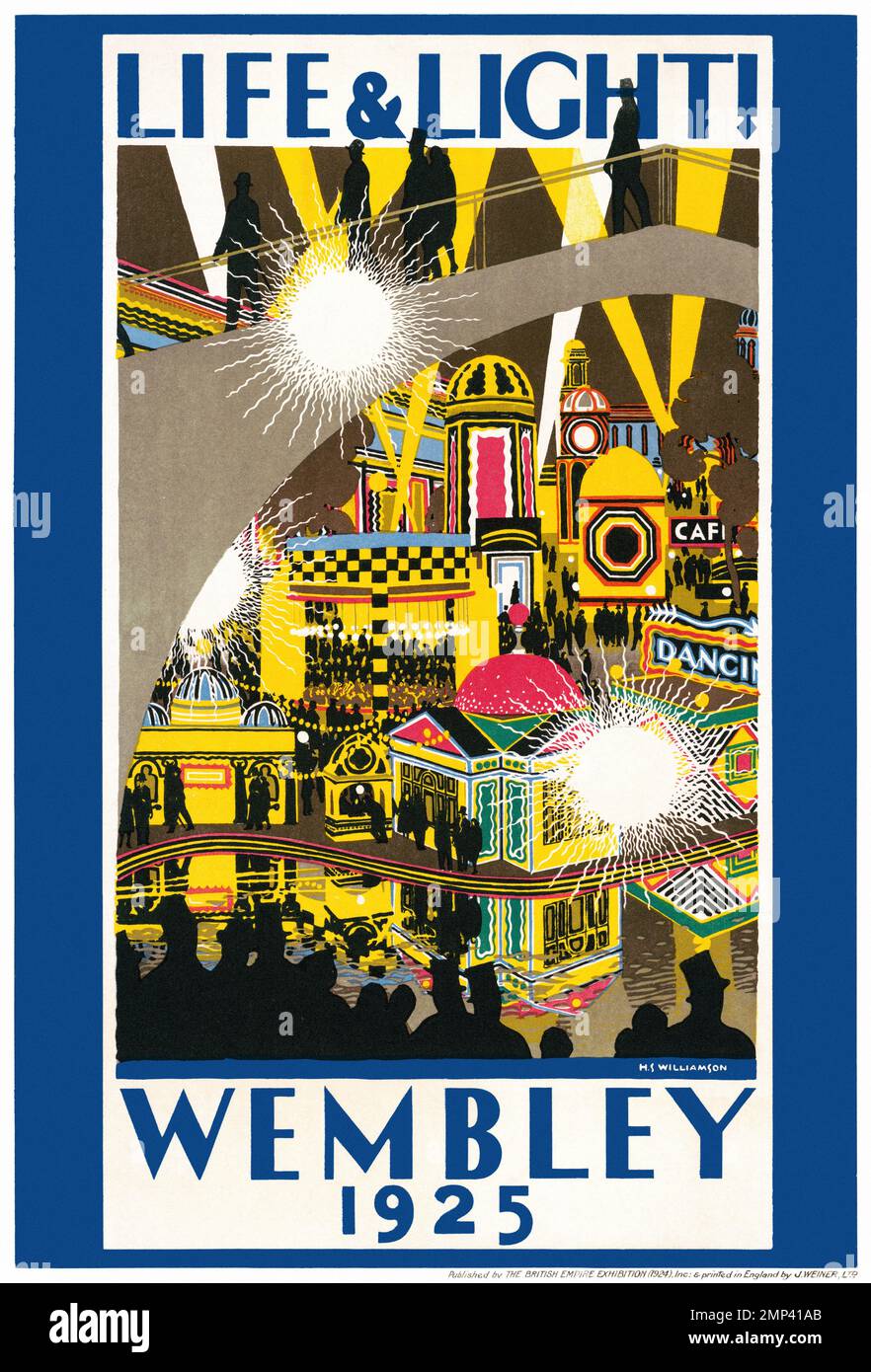 Vita e luce. Wembley 1925 di Harold Sandys Williamson (1882-1978). Pubblicato nel Regno Unito. Foto Stock