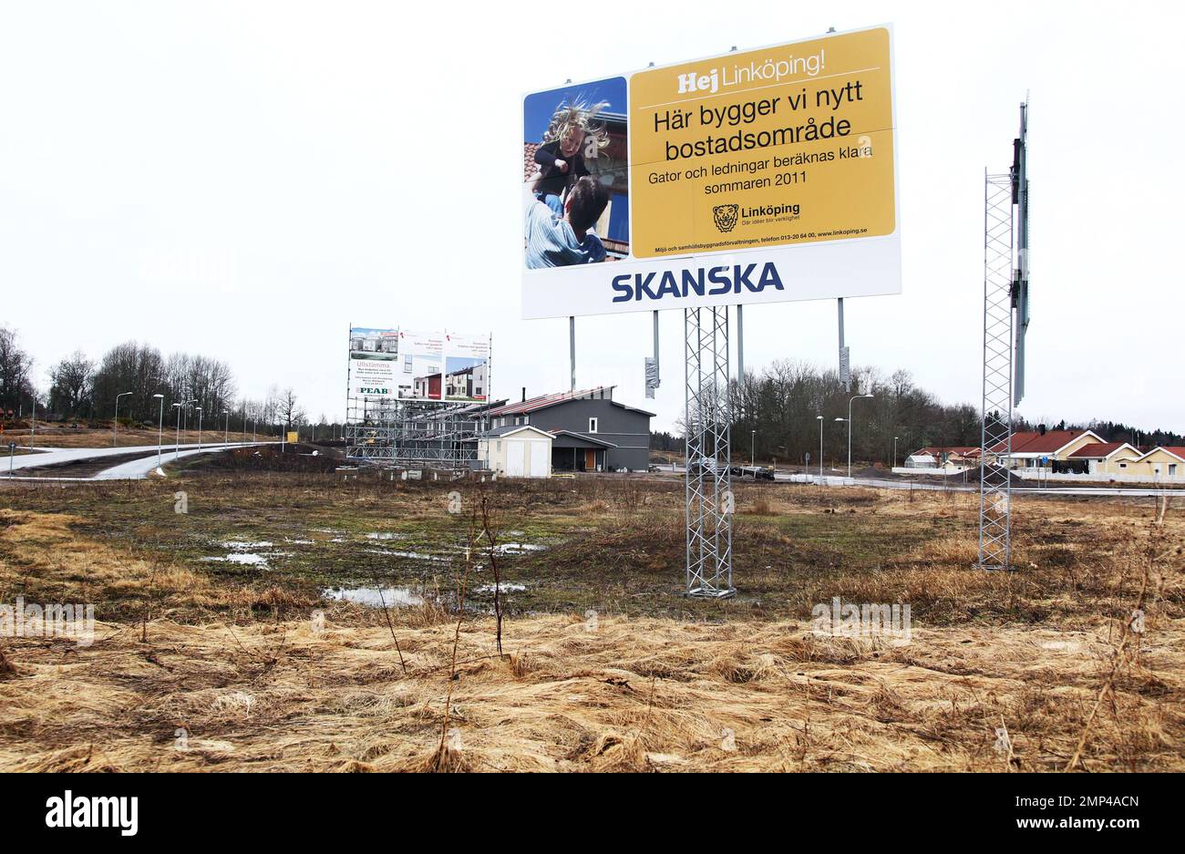 Case in costruzione a Linköping, Svezia. Foto Stock