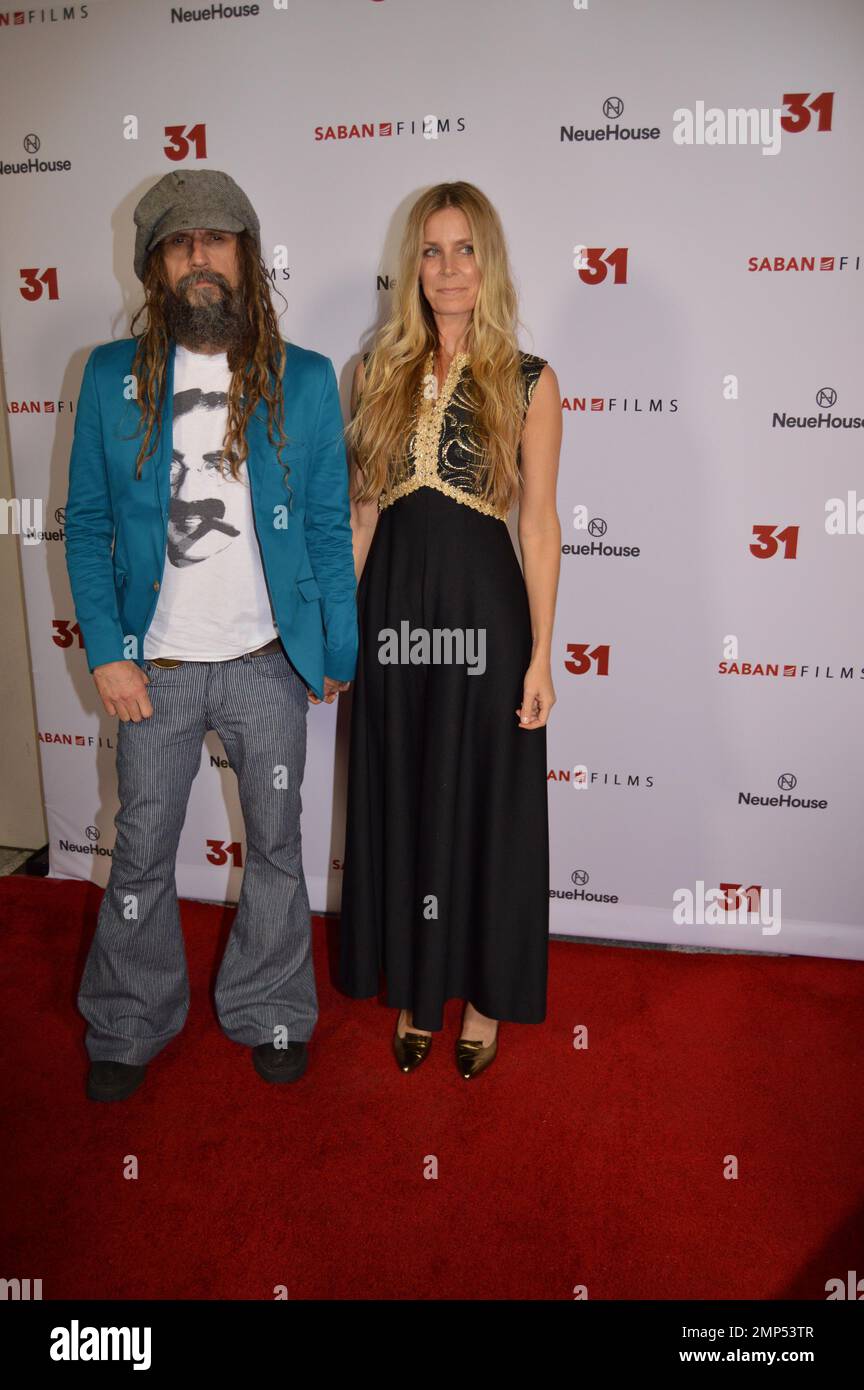 Rob Zombie, Sheri Moon Zombie alla proiezione speciale di Los Angeles del '31' al NeueHouse Hollywood di Los Angeles, California. 20th ottobre 2016. Foto Stock