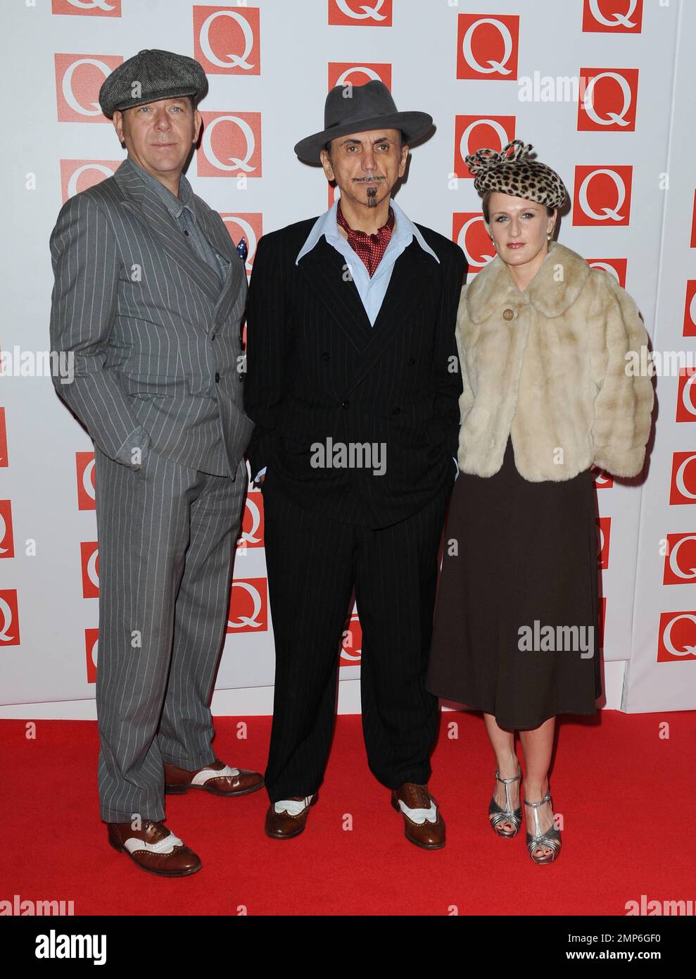 Kevin Rowland e Helen o'Hara di Dexys Midnight Runners ai Q Awards 2012 del Grosvernor Hotel. Londra, Regno Unito. 22nd ottobre 2012. Foto Stock