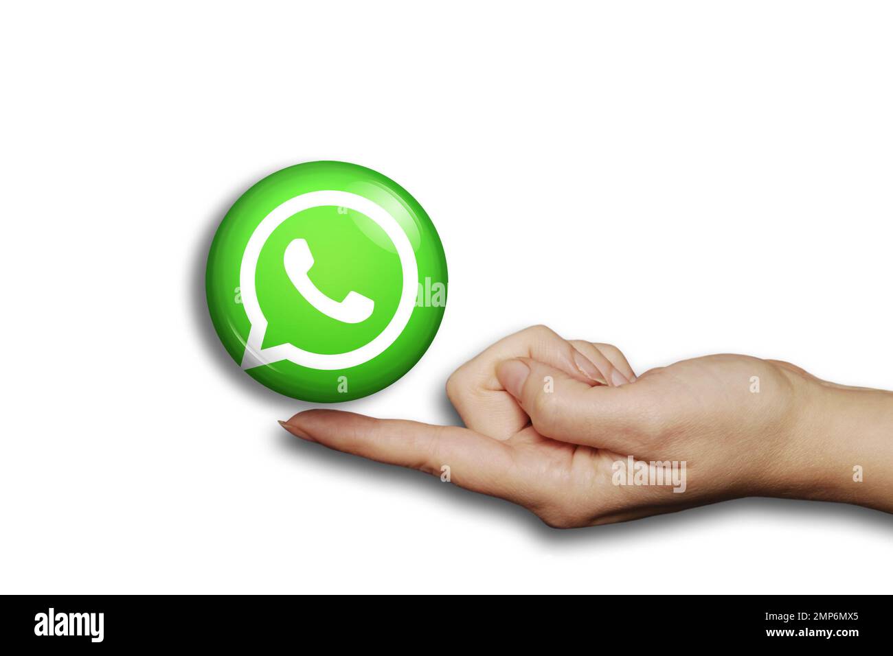 Concetto per la messaggistica Whatsapp e il servizio VoIP Foto Stock