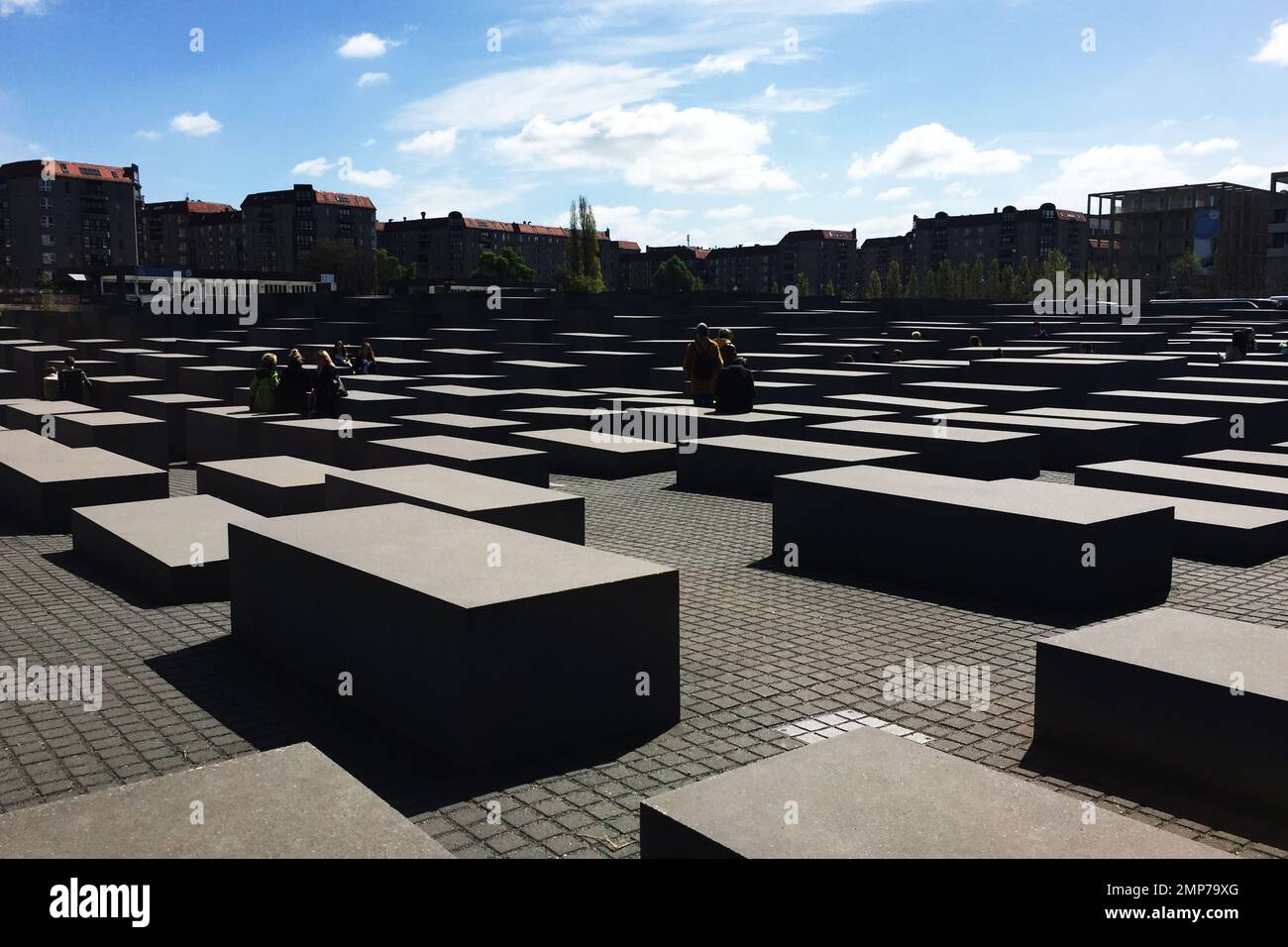 Memoriale di Berlino agli ebrei assassinati d'Europa Foto Stock