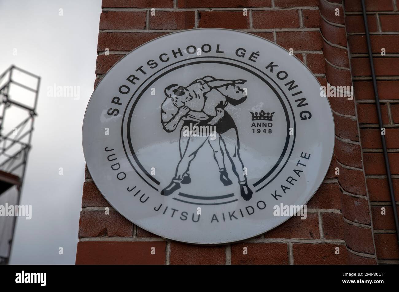 Billboard Sportschool GE Koning ad Amsterdam Paesi Bassi 23-11-2022 Foto Stock