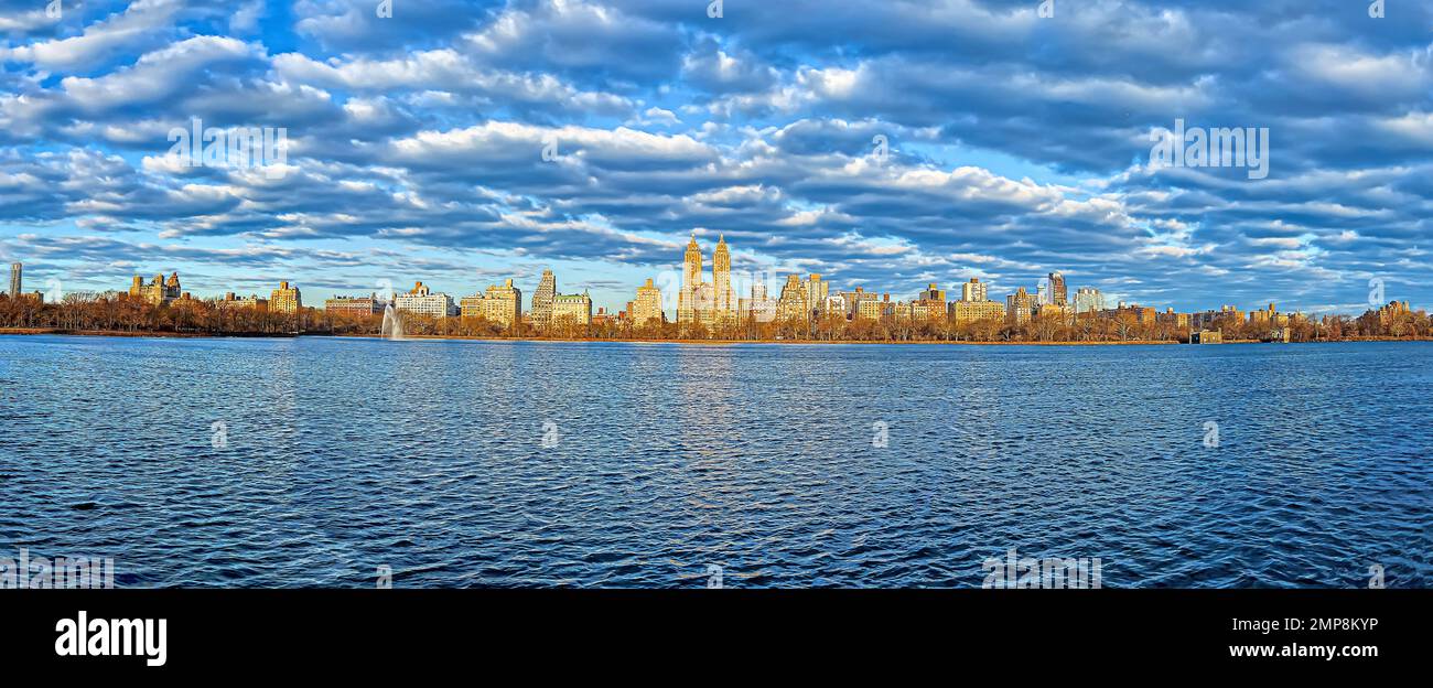 Jacqueline Kennedy Onassis serbatoio il Central Park il serbatoio Foto Stock