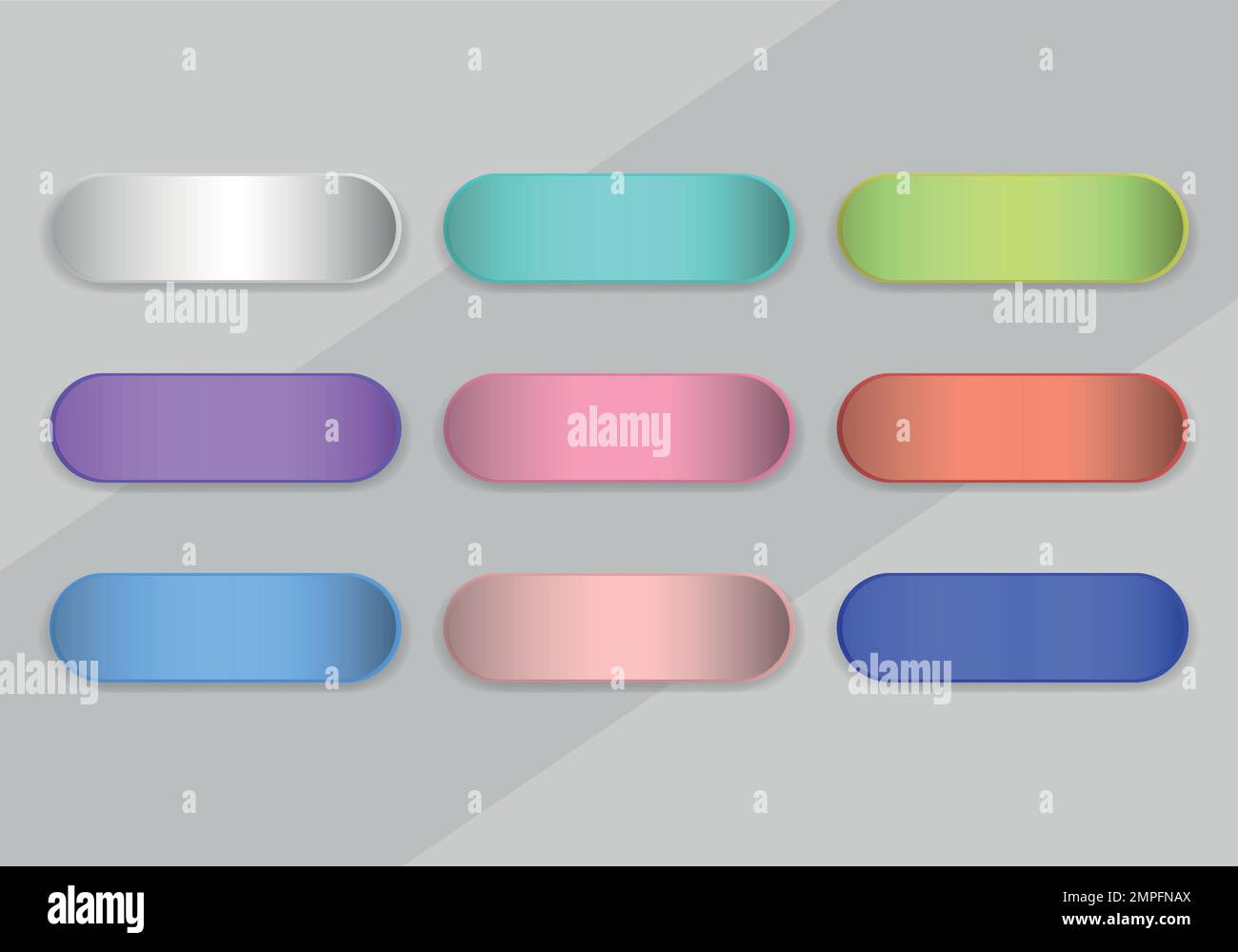 Set di pulsanti ui moderni. Modello interfaccia utente. Illustrazione vettoriale Illustrazione Vettoriale