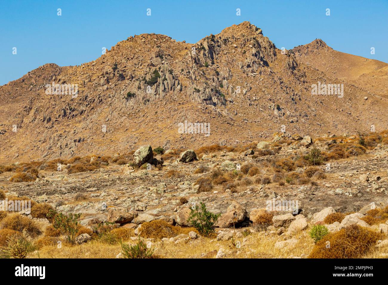 Paesaggio roccioso vicino Bodrum Turchia Foto Stock