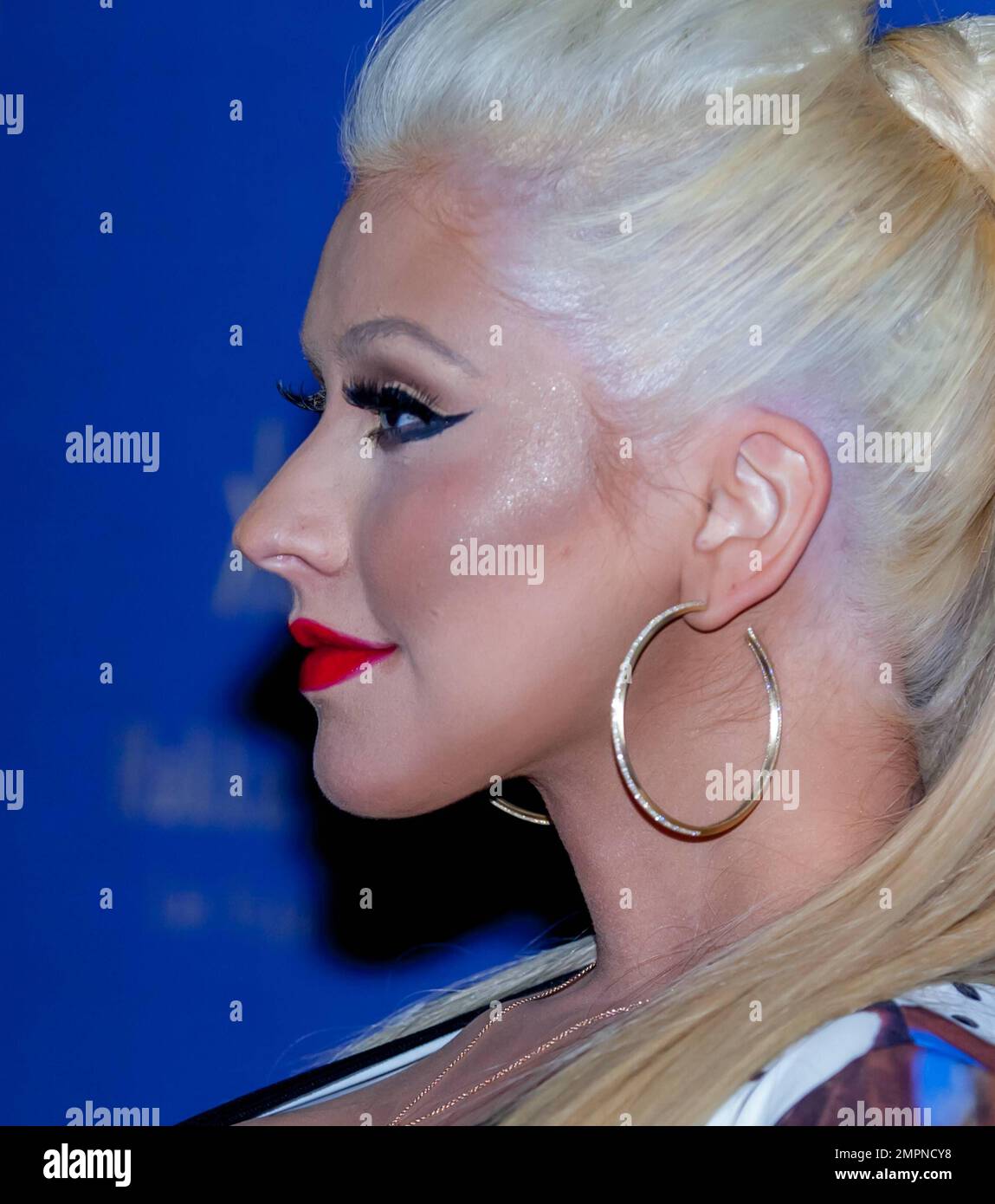 Christina Aguilera fa un'apparizione a Hakkasan all'interno dell'MGM Grand Resort & Casino a Las Vegas, Nevada. Aprile 17, 2015. Foto Stock