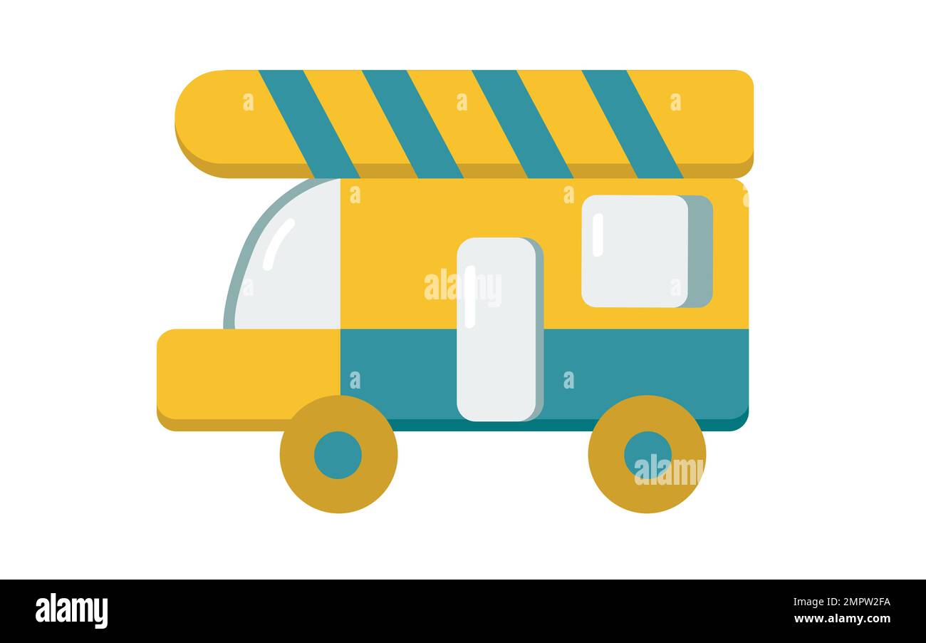 Camion domestico mobile. Illustrazione del vettore piatto Illustrazione Vettoriale