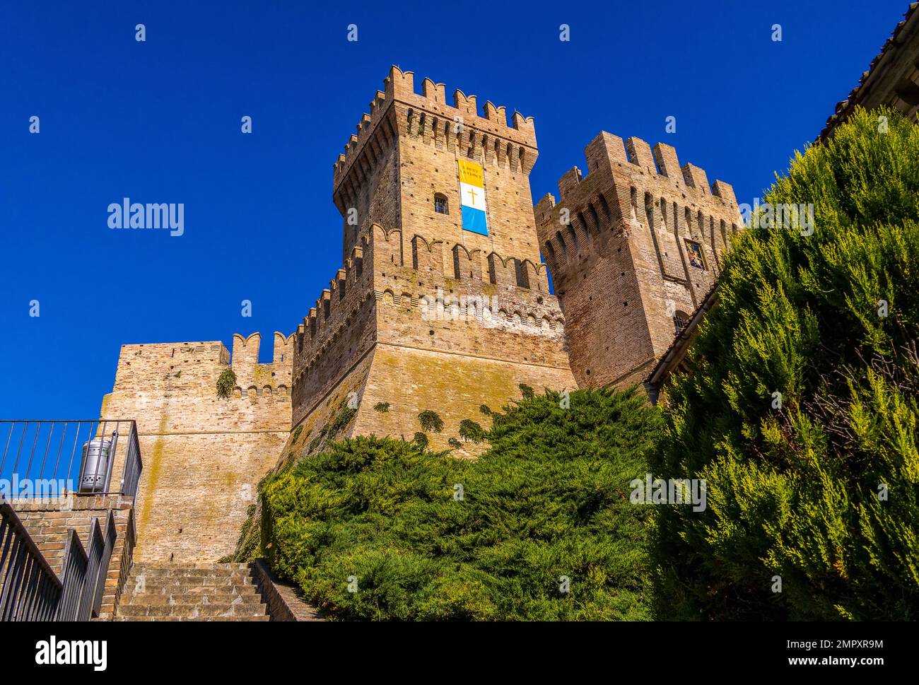 Italia Marche Offagna la fortezza Foto Stock