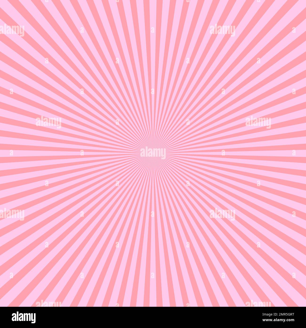 Raggi di luce rosa in disposizione radiale. Tema raggi di sole. Schema di sfondo astratto. Illustrazione vettoriale Illustrazione Vettoriale