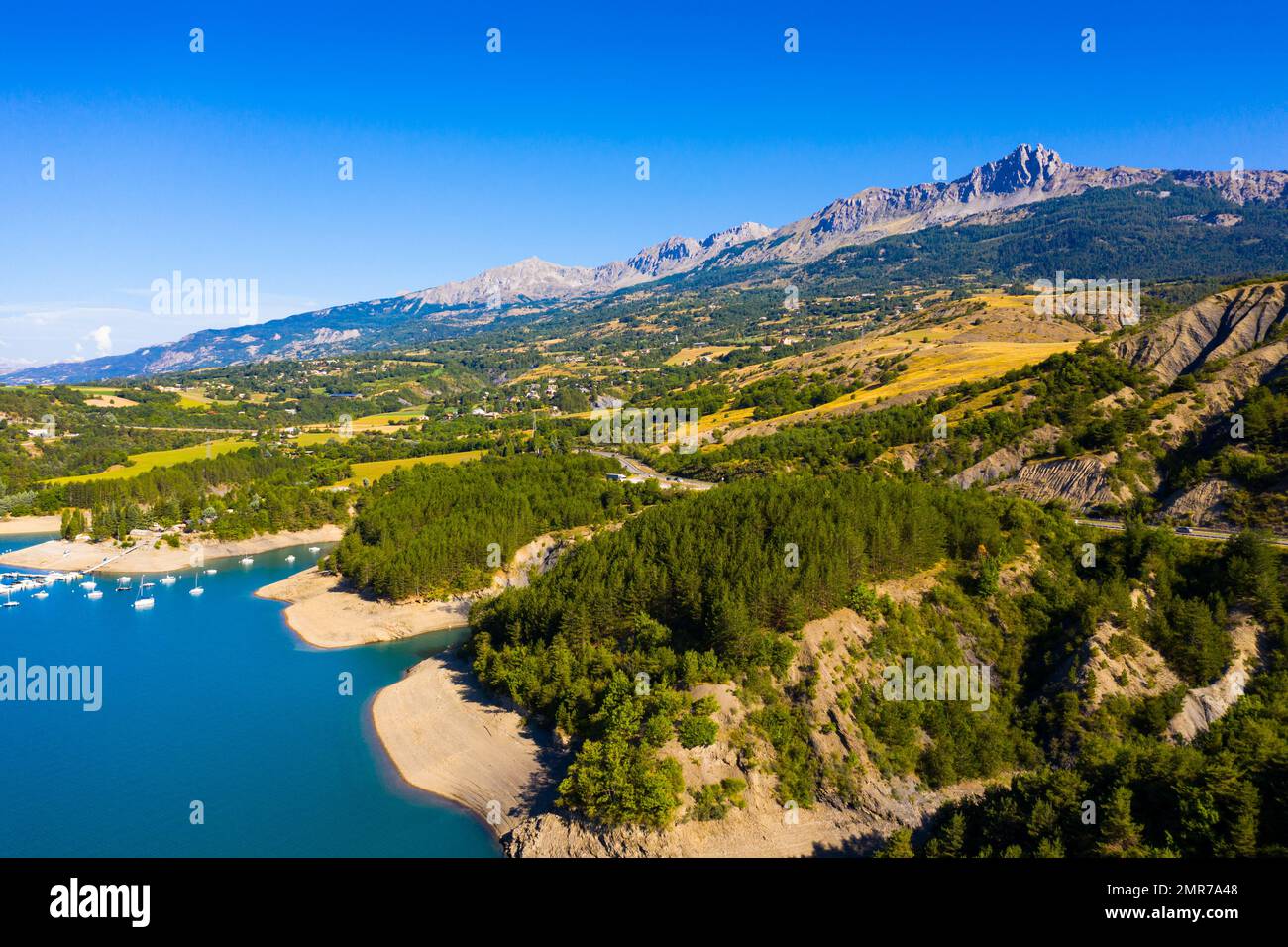 Lac de Serre-Poncon, Francia Foto Stock