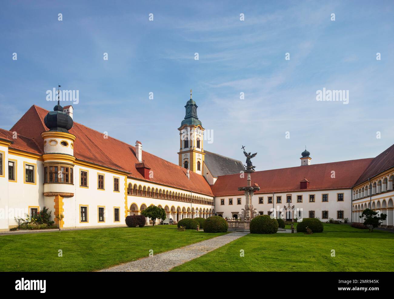 Monastero agostiniano dei Canoni Reichersberg, Reichersberg, Innviertel, Austria superiore, Austria, Europa Foto Stock