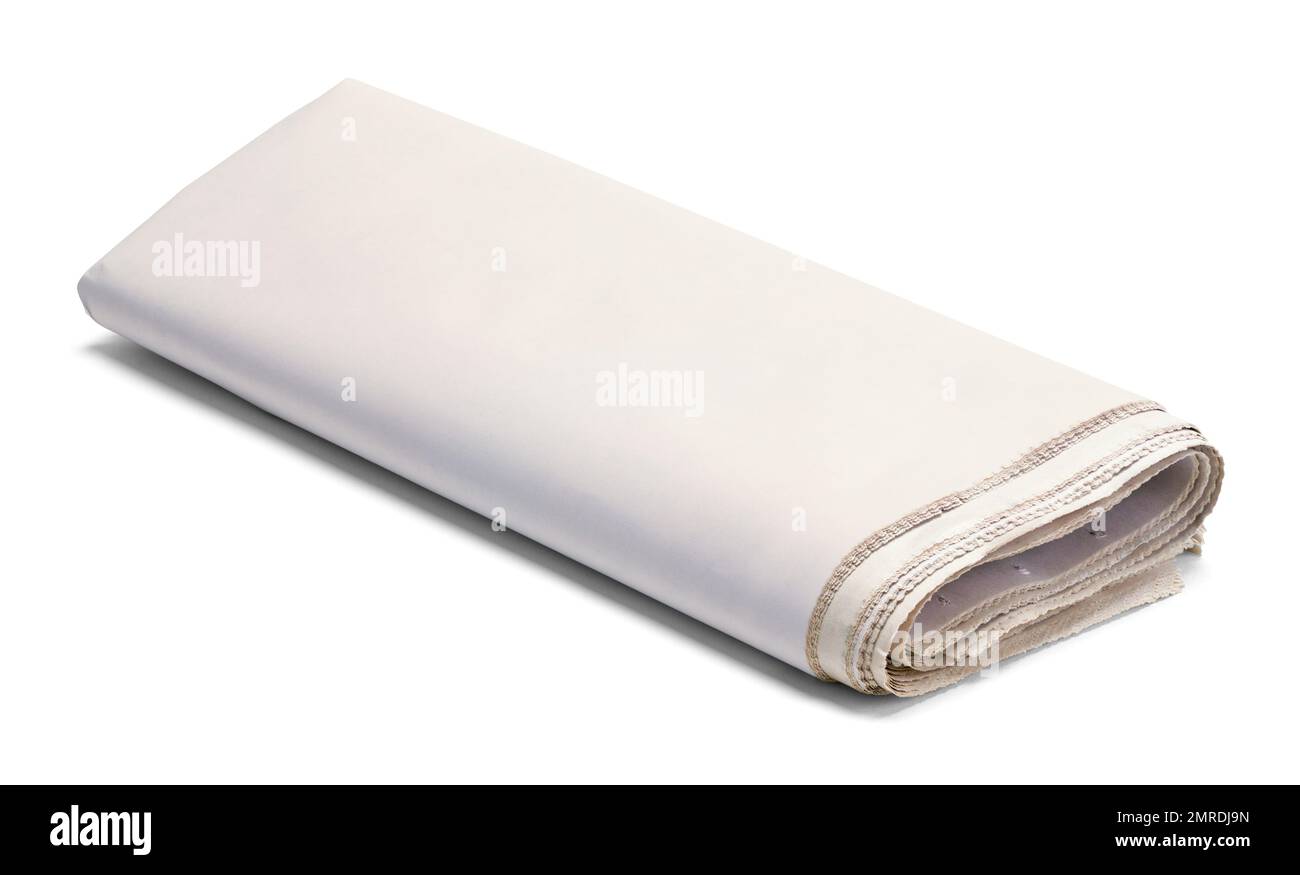 Giornale grande ripiegato ritagliato su bianco. Foto Stock