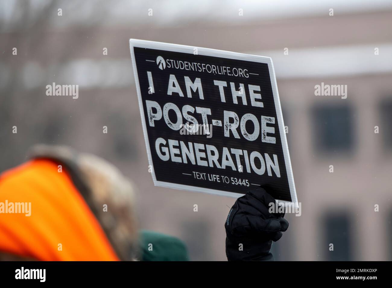 St Paul, Minnesota. Raduno annuale pro life abortire. La marcia MCCL per la vita del 2023 coglie l'occasione per dire ai funzionari eletti che i bambini non nati Foto Stock