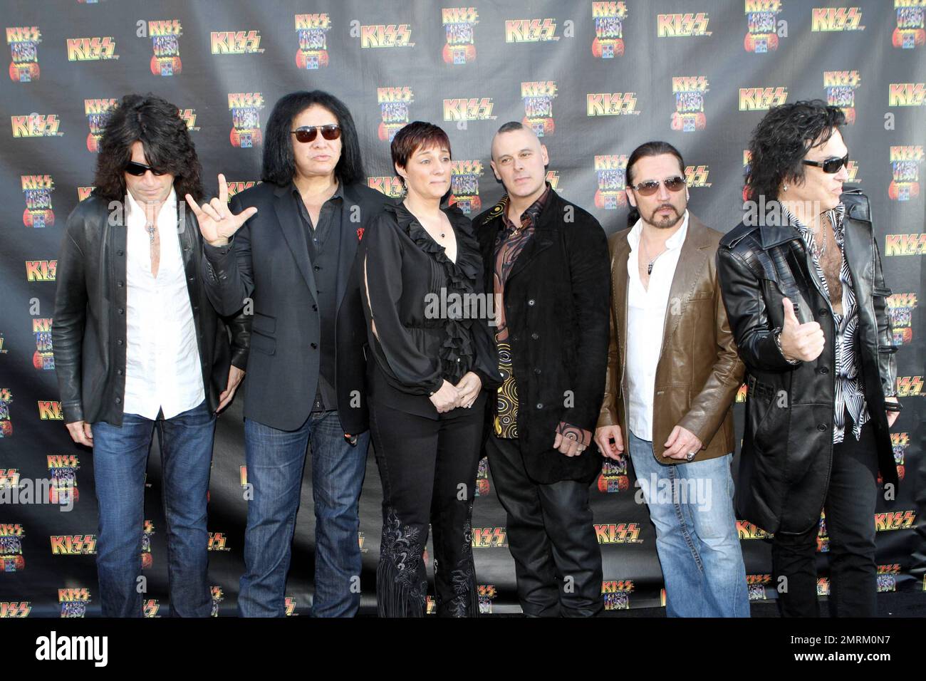 Tommy, Thayer, gene Simmons, Eric Singer e Paul Stanley assistono al KISS di Monster Mini Golf che inaugura a Las Vegas, Nevada. 15th marzo 2012. Foto Stock