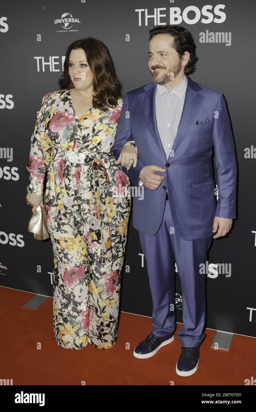Melissa McCarthy e suo marito ben Falcone partecipano alla prima australiana di 'The Boss' a Sydney, Australia. 21st marzo, 2016. Foto Stock