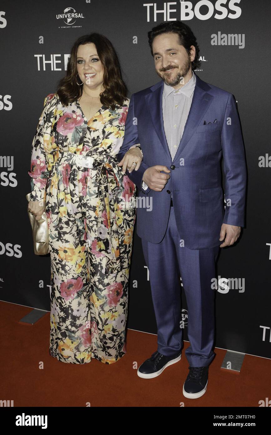 Melissa McCarthy e suo marito ben Falcone partecipano alla prima australiana di 'The Boss' a Sydney, Australia. 21st marzo, 2016. Foto Stock