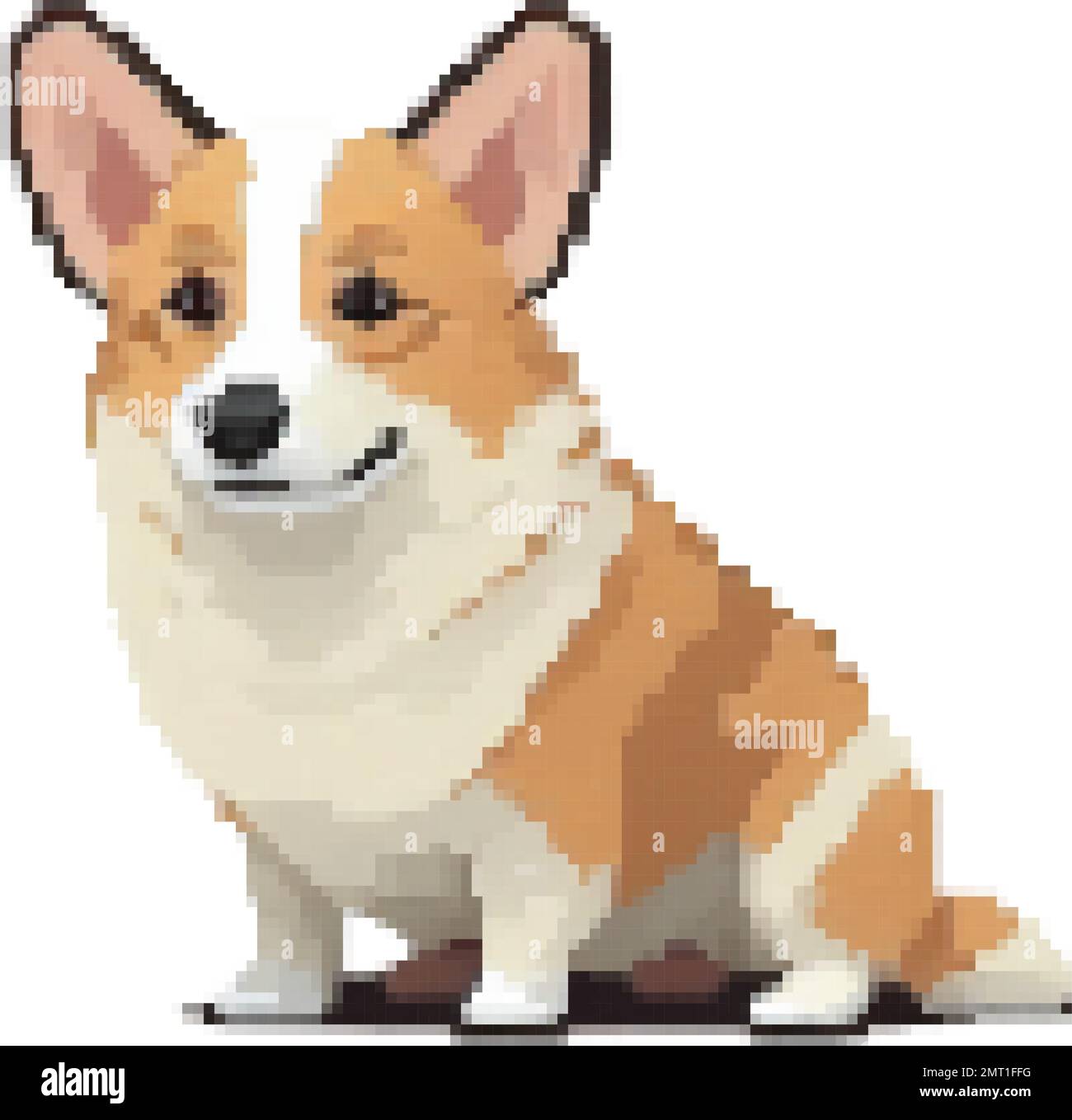 i corgi del cane razze l'illustrazione del vettore di arte del pixel Illustrazione Vettoriale