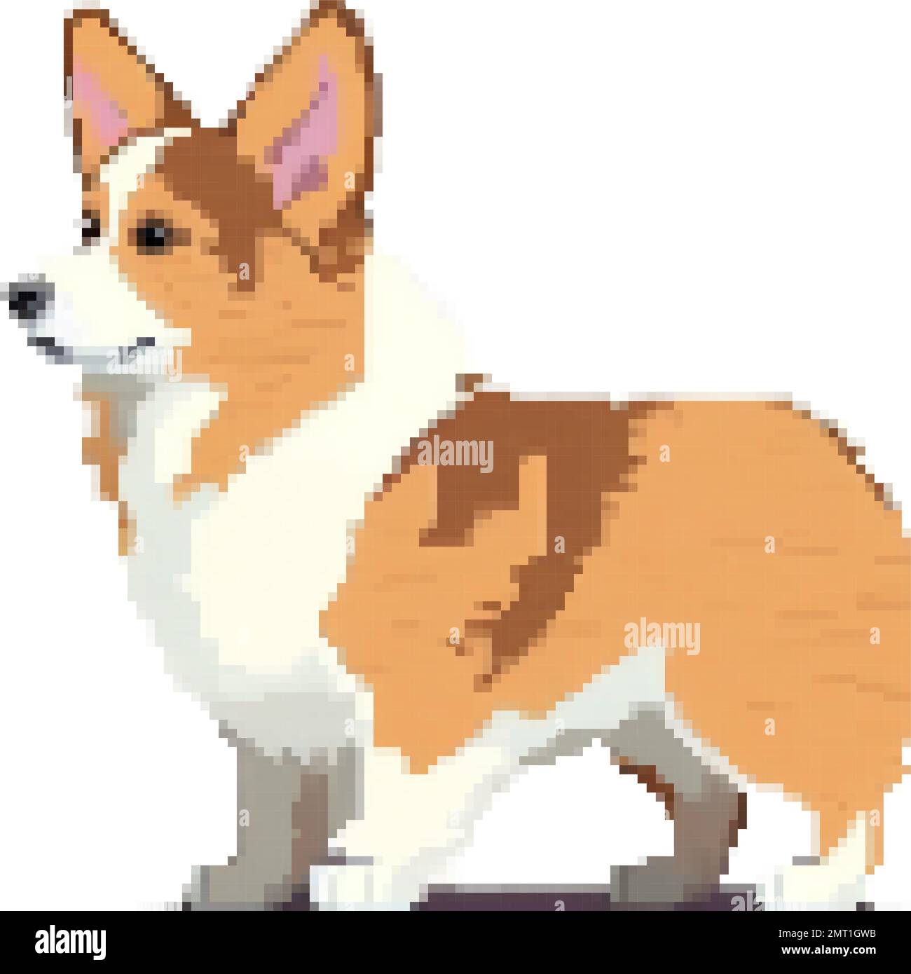 i corgi del cane razze l'illustrazione del vettore di arte del pixel. Illustrazione Vettoriale