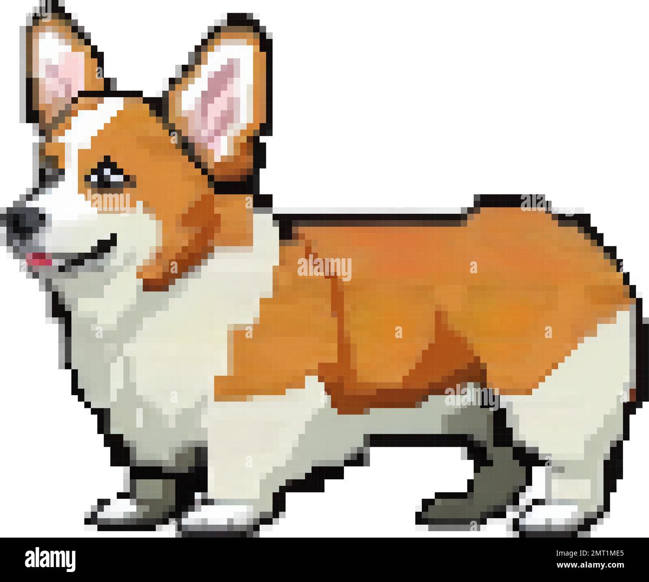 i corgi del cane razze l'illustrazione del vettore di arte del pixel. Illustrazione Vettoriale