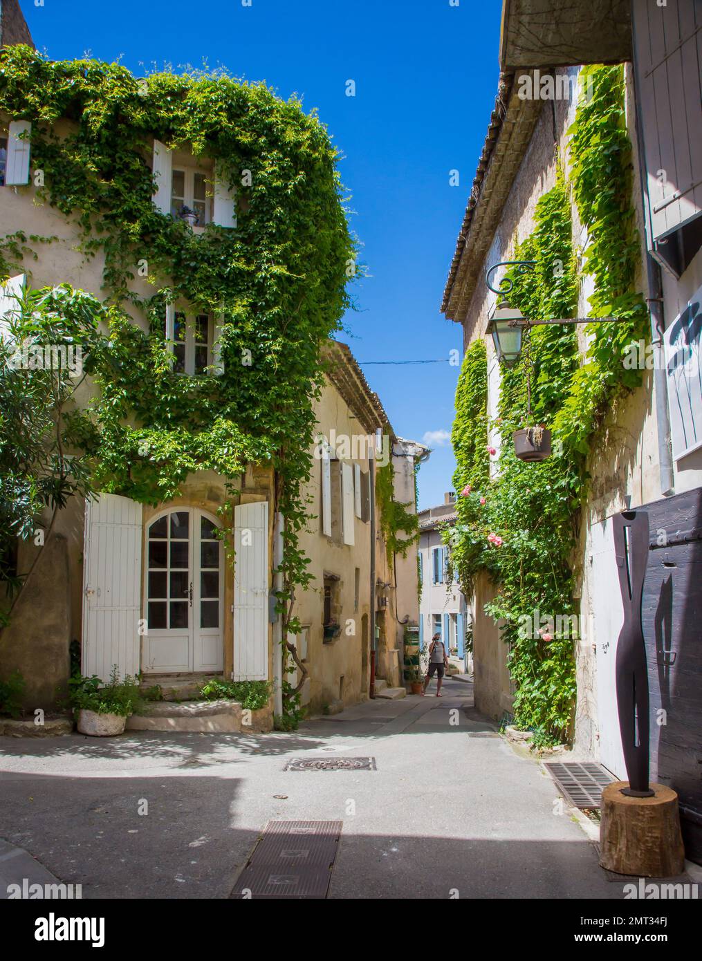 Francia. Provenza. Vaucluse (84) Parco Naturale Regionale del Luberon. Villaggio di Lourmarin. Etichettato come uno dei più bei villaggi di Francia Foto Stock