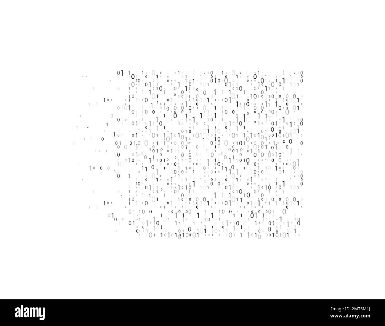 Texture composta da una sequenza di zero e di un numero su sfondo bianco Illustrazione Vettoriale