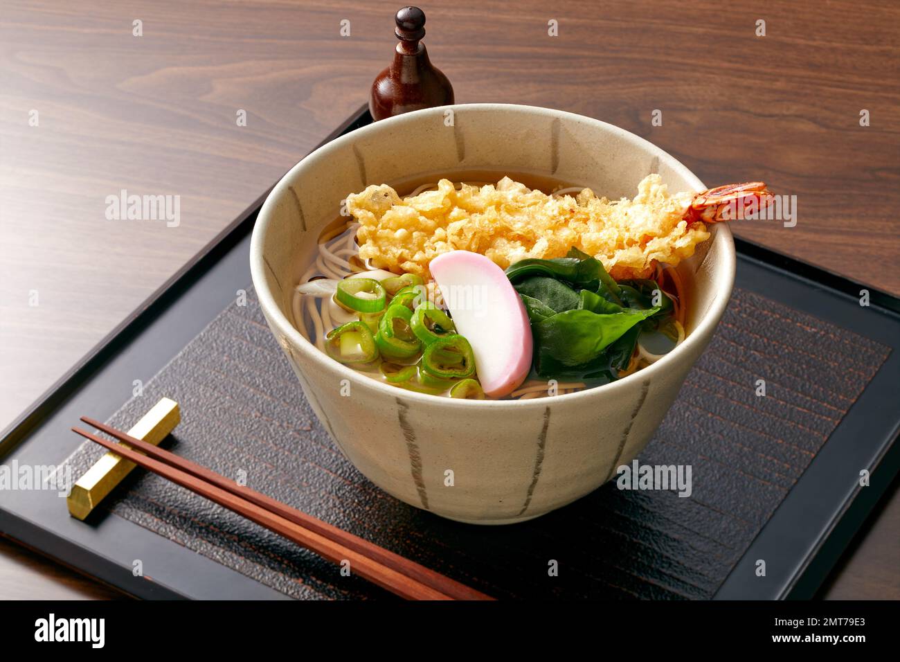 Tagliatelle di soba in stile giapponese Foto Stock