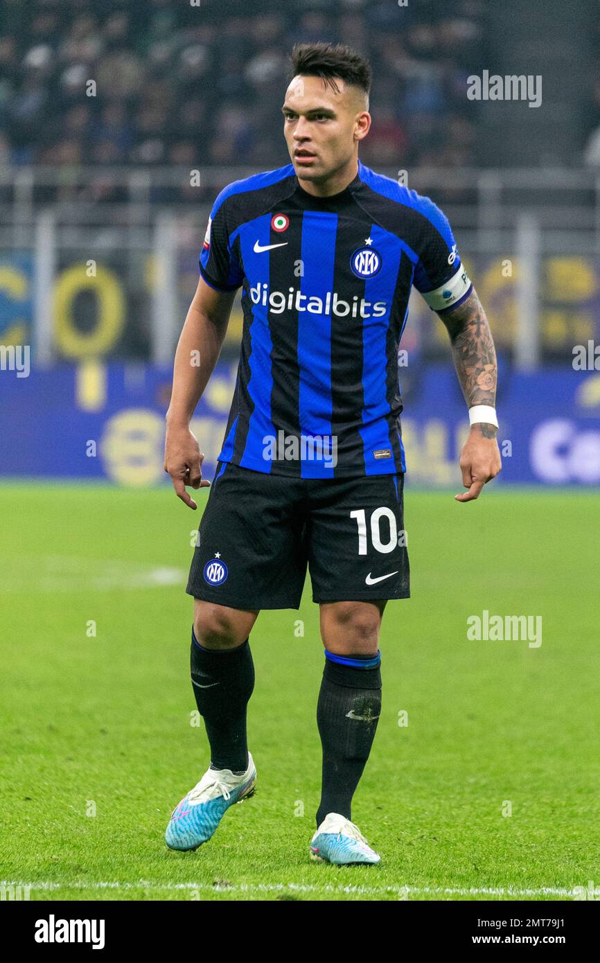 Milano, Italia - gennaio 31 2023 - Inter-Atalanta Coppa Italia - lautaro martinez f.c. Internazionale Foto Stock