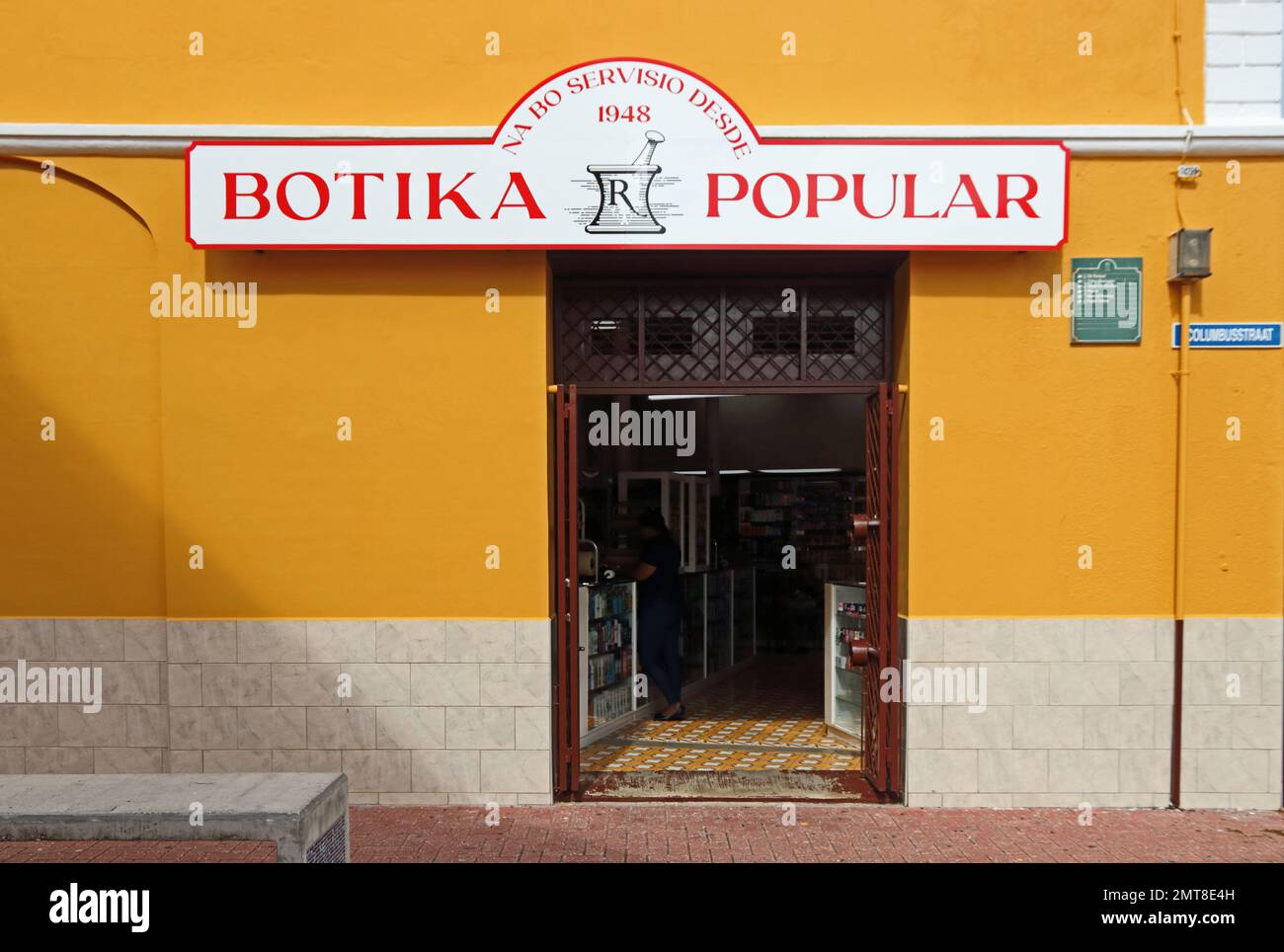 Botica popolare, negozio chimico, Willemstadt Foto Stock