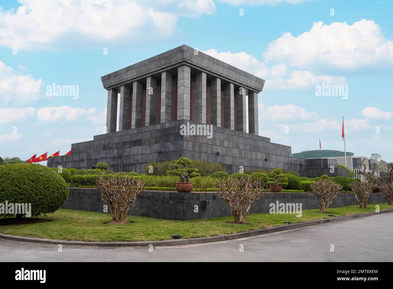 Hanoi, Vietnam, gennaio 2023. Vista panoramica del mausoleo di ho Chi Minh nel centro della città Foto Stock