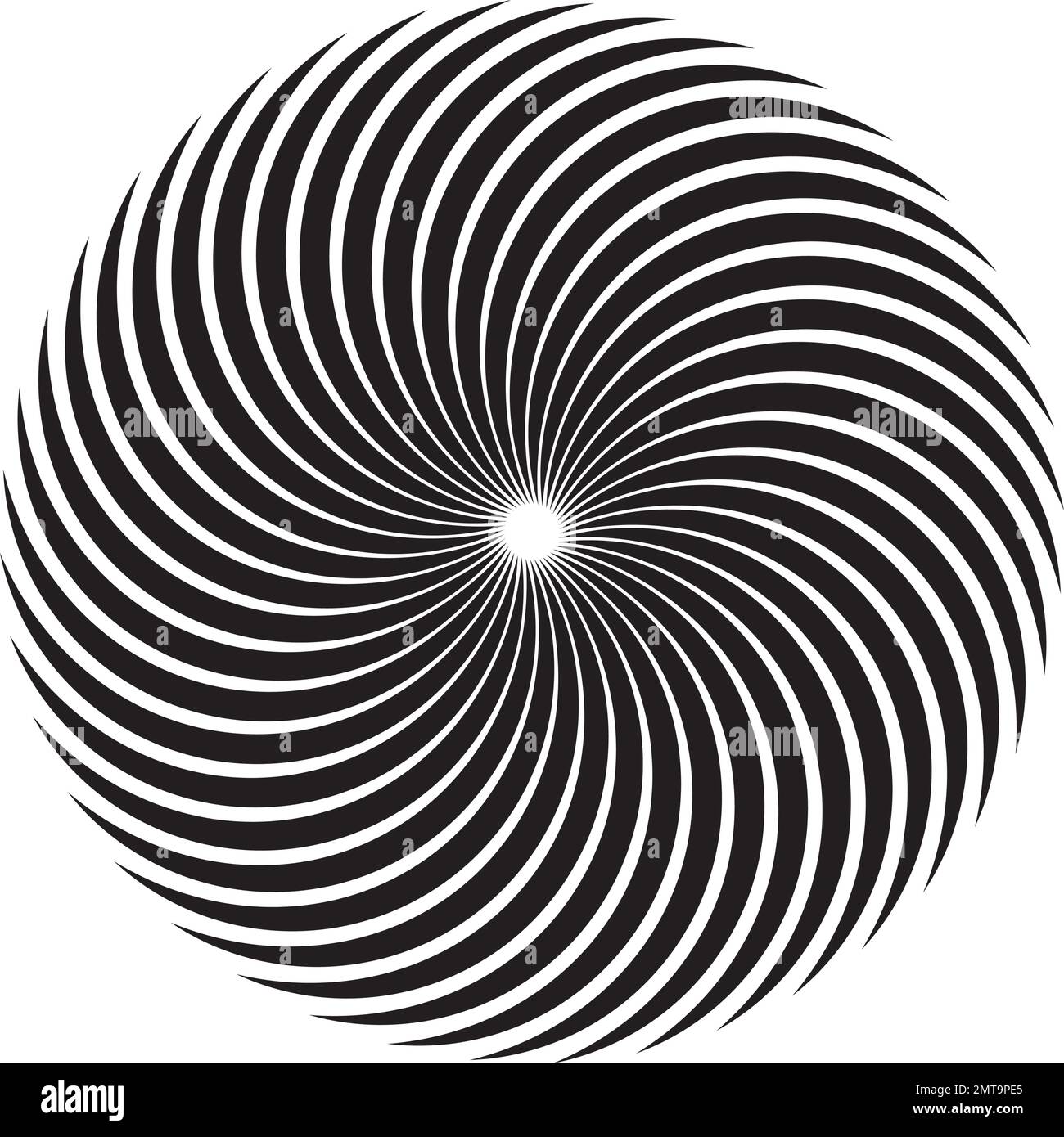 Abstract di forma a spirale, motif. vettore. Fa roteare, curve linee radianti. Illustrazione Vettoriale