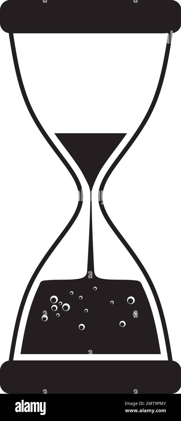 Modello di illustrazione vettoriale logo clessidra Illustrazione Vettoriale