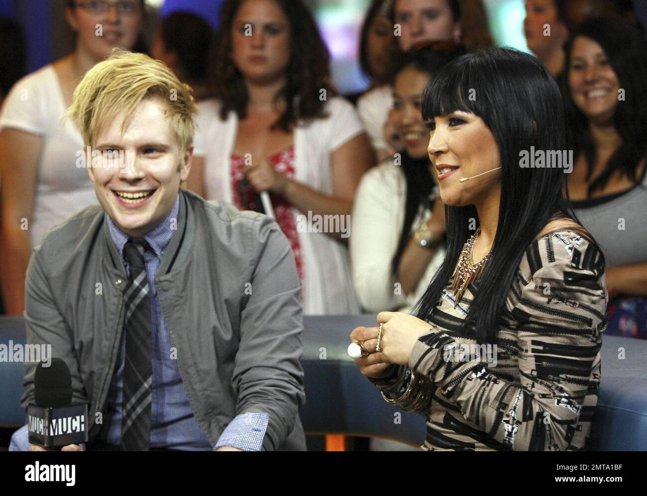 Fall out Boy's Patrick Stump maks e apparizione su molta Musica a Toronto, ON. 9th agosto 2011. Foto Stock