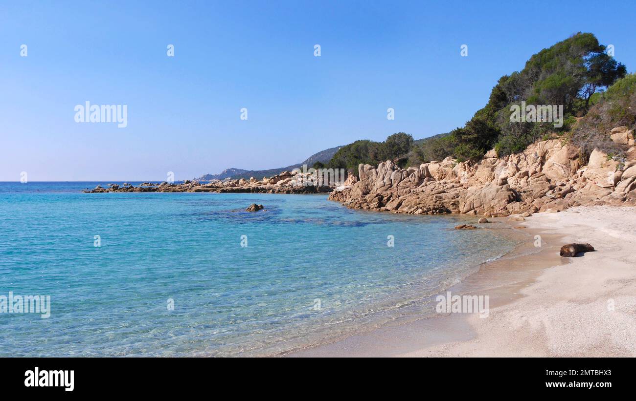 spiaggia di Cala d'Orzo, Coti-Chiavari, Corsica Foto Stock