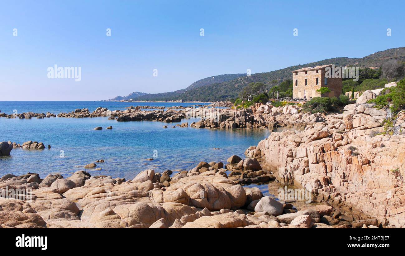 spiaggia di Cala d'Orzo, Coti-Chiavari, Corsica Foto Stock