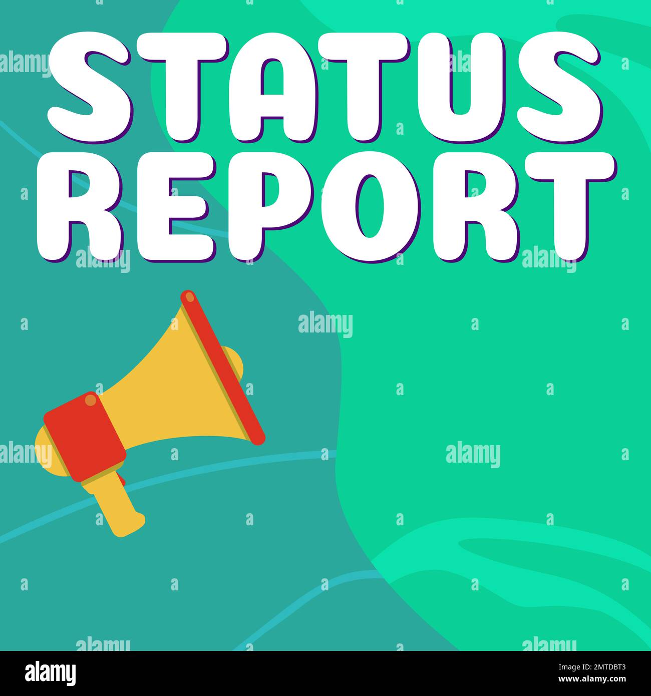 Simbolo di testo che mostra il rapporto di stato. Concetto significato aggiornamento Riepilogo delle situazioni a partire da un periodo di tempo Foto Stock