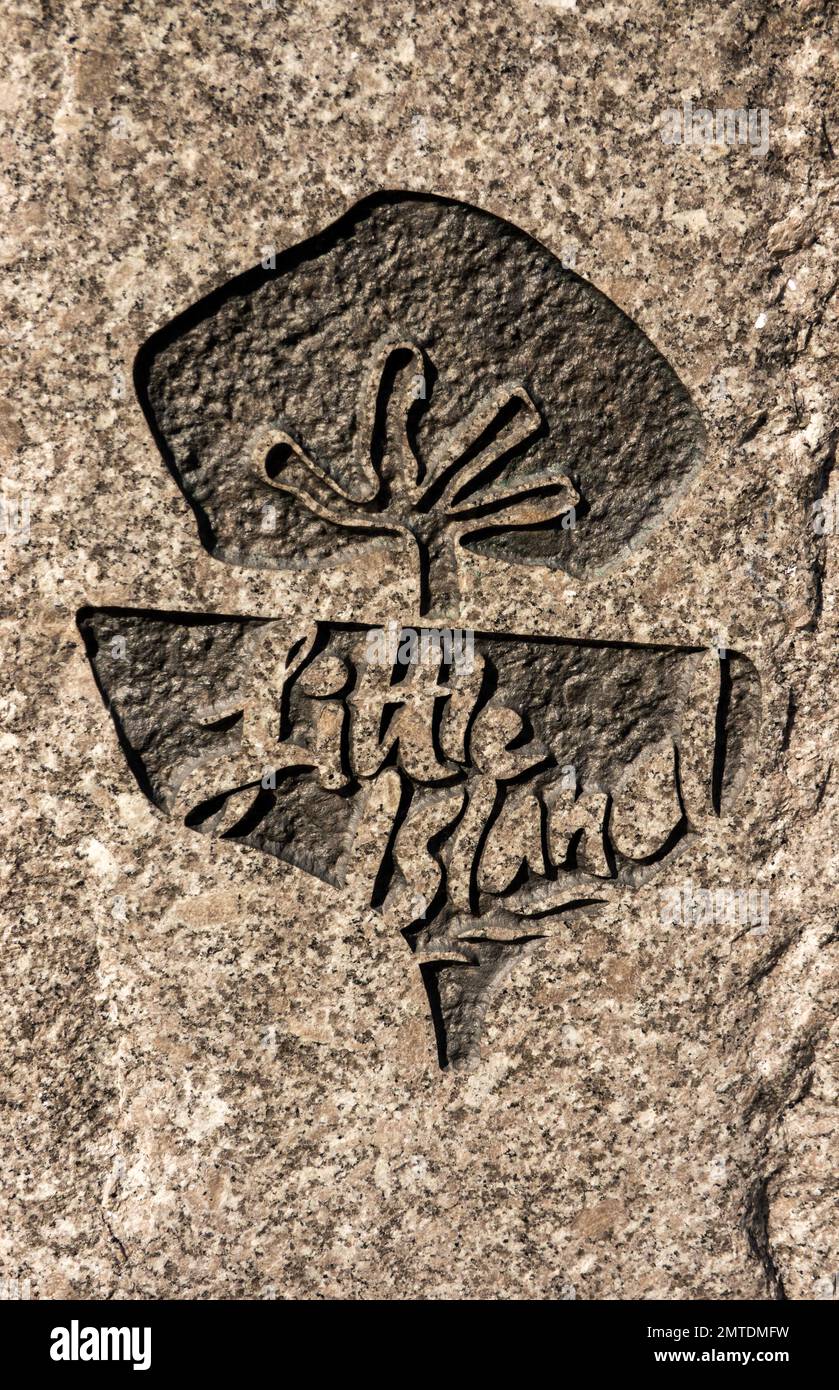 Parco di Little Island al molo 55 nel fiume Hudson a Manhattan, New York City Foto Stock