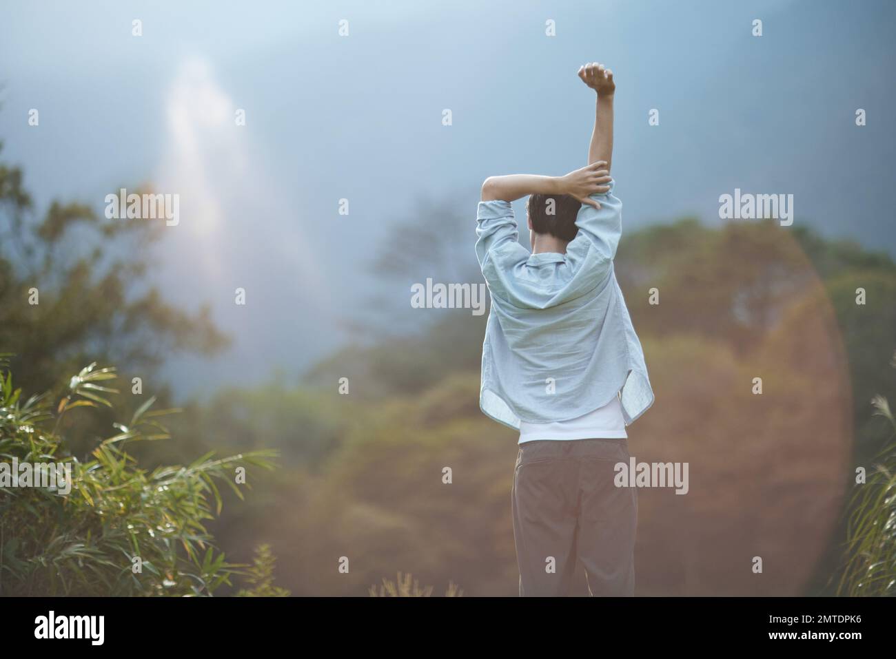 Un giovane giapponese uomo ritratto Foto Stock