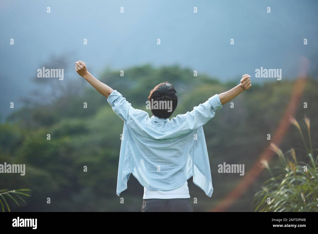 Un giovane giapponese uomo ritratto Foto Stock