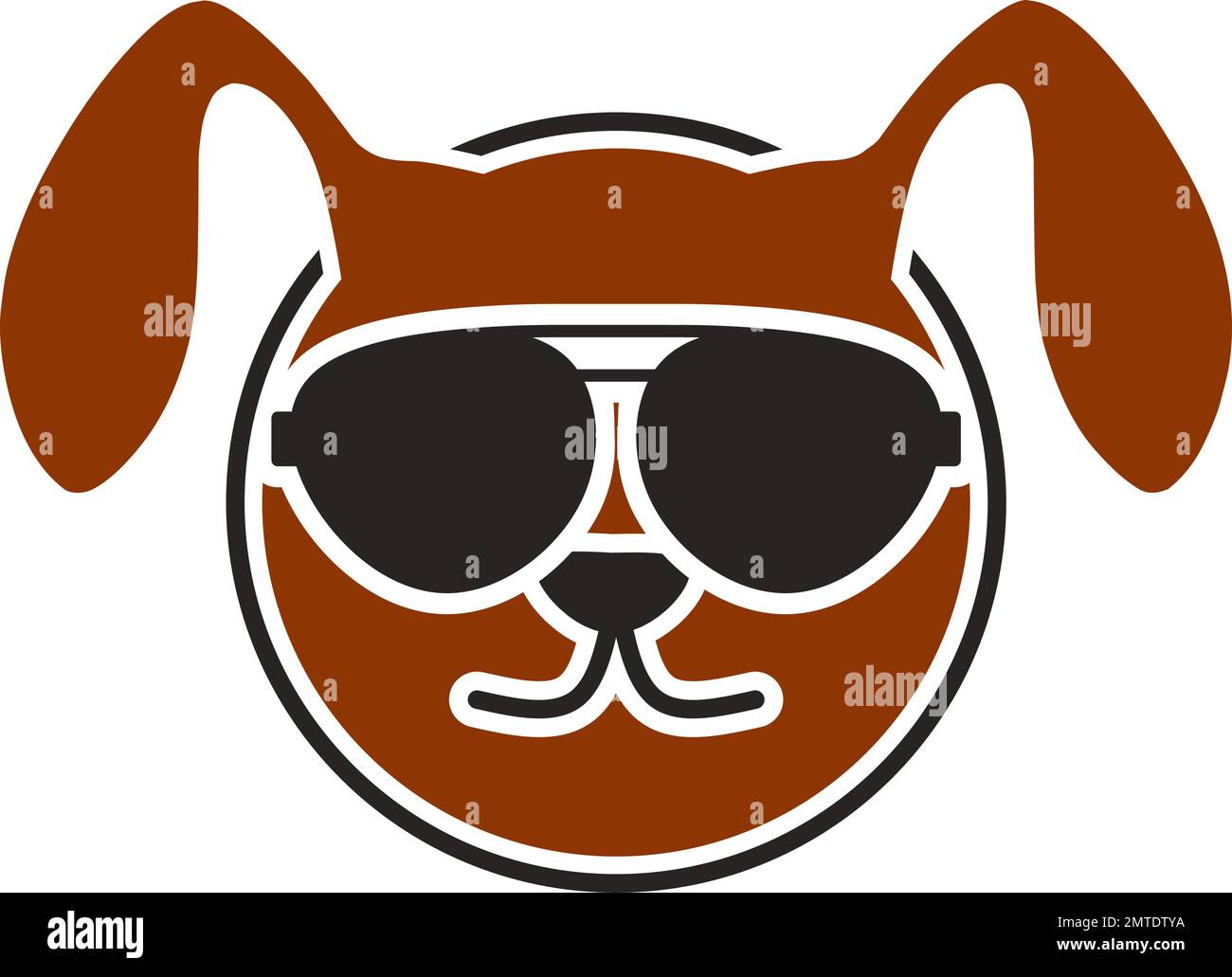 cute cane logo disegno modello illustrazione vettore Illustrazione Vettoriale