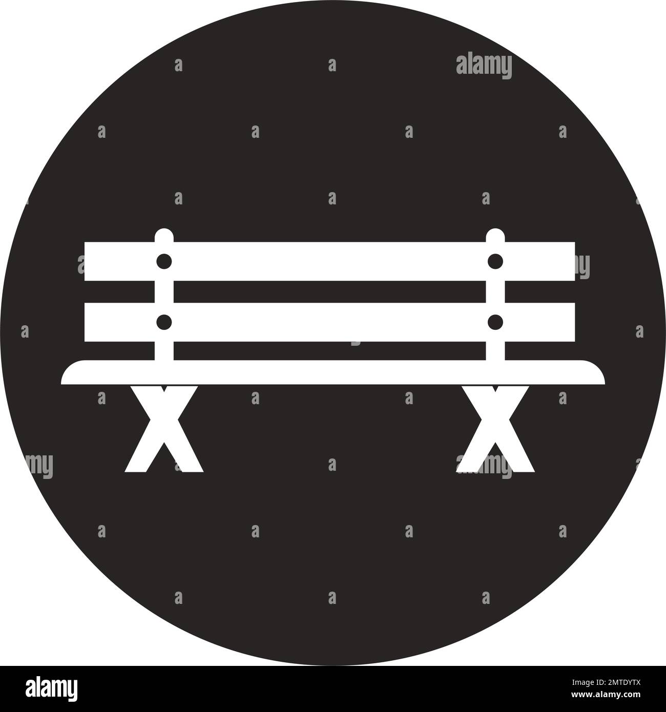 sedia da giardino icona vettore illustrazione simbolo disegno Illustrazione Vettoriale