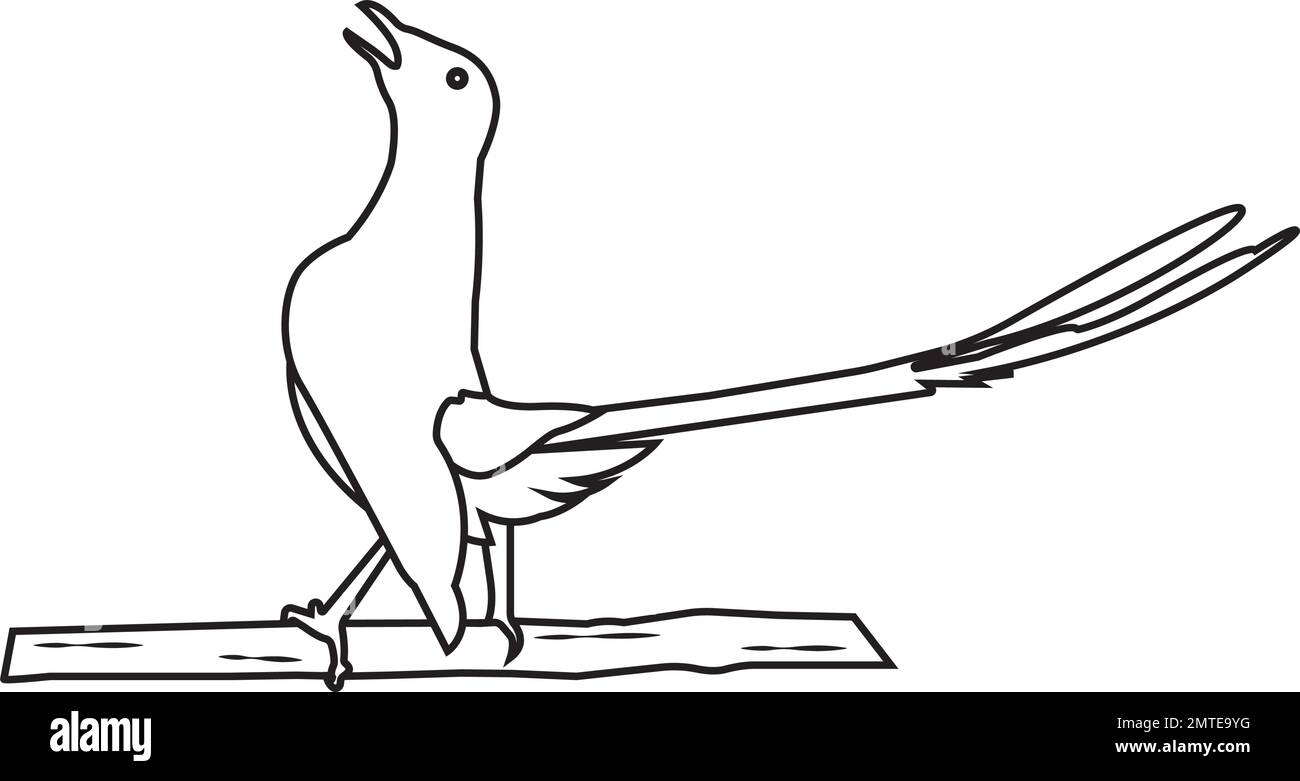 Illustrazione vettoriale di un uccello super chirping. Può essere usato come un logo, un marchio e una mascotte molto attraenti. Illustrazione Vettoriale