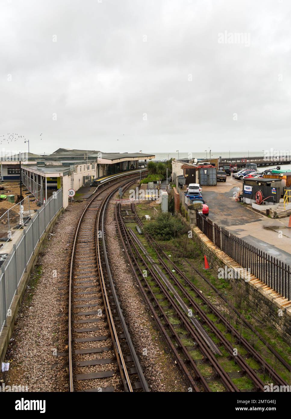 Stazione ferroviaria sud-occidentale Ryde Isola di Wight Foto Stock