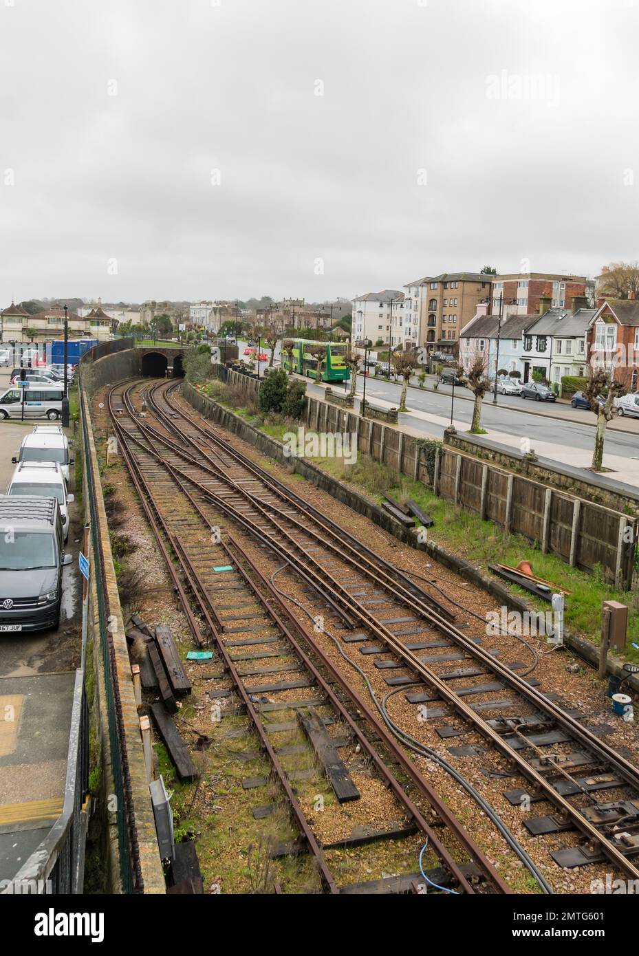 Vista sul lungomare di Ryde Esplanade Isola di Wight Foto Stock