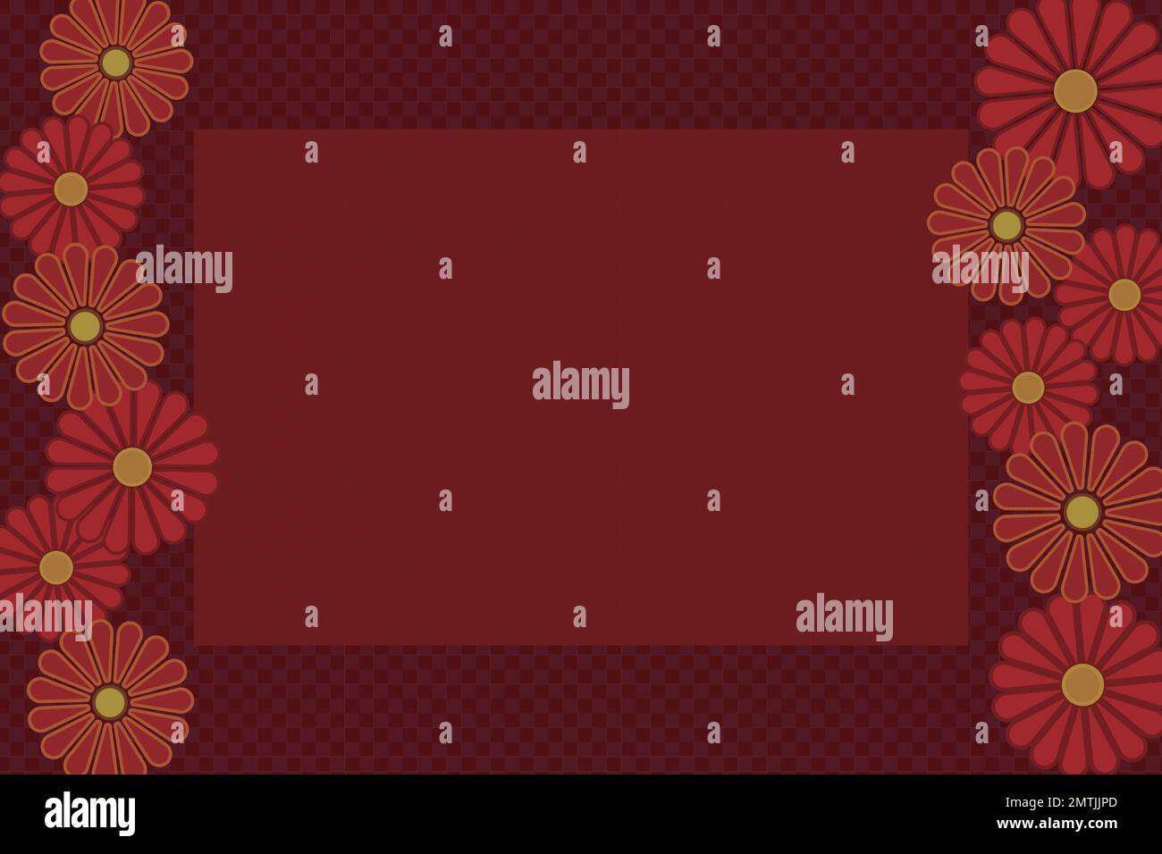 Sfondo tradizionale floreale giapponese con copia e spazio messaggi Illustrazione Vettoriale