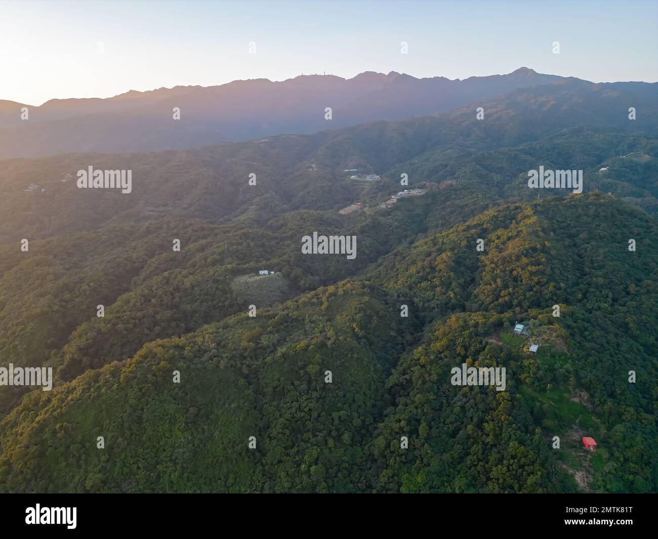 Veduta aerea del paesaggio della zona di Toucheng Township a Taiwan Foto Stock