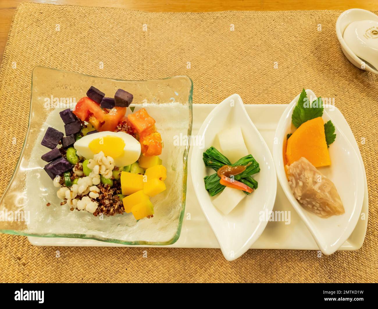 Primo piano di un antipasto a Taipei, Taiwan Foto Stock