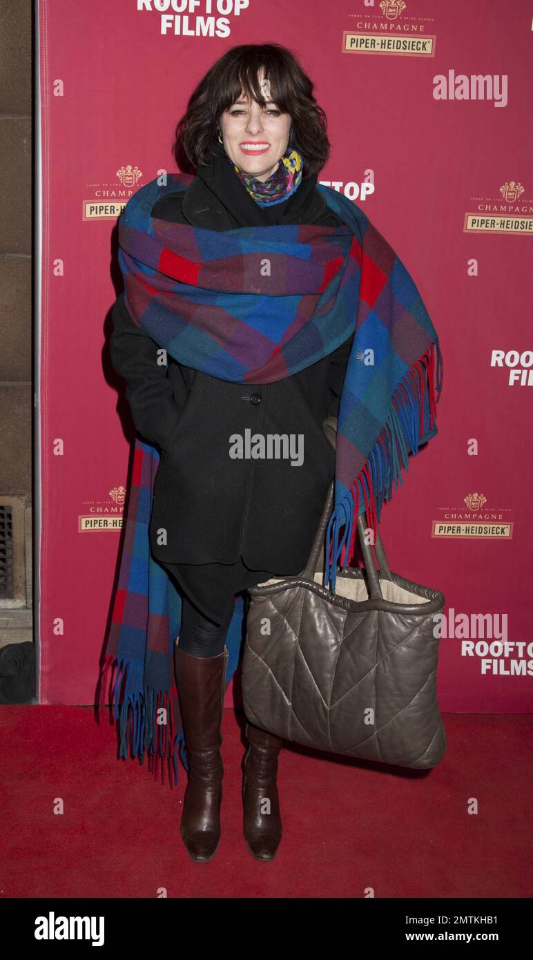 Parker Posey al “Seymour: An Introduction” Special Screening tenutosi presso la St Barts Cathedral di New York, New York. Marzo 12, 2015. Foto Stock