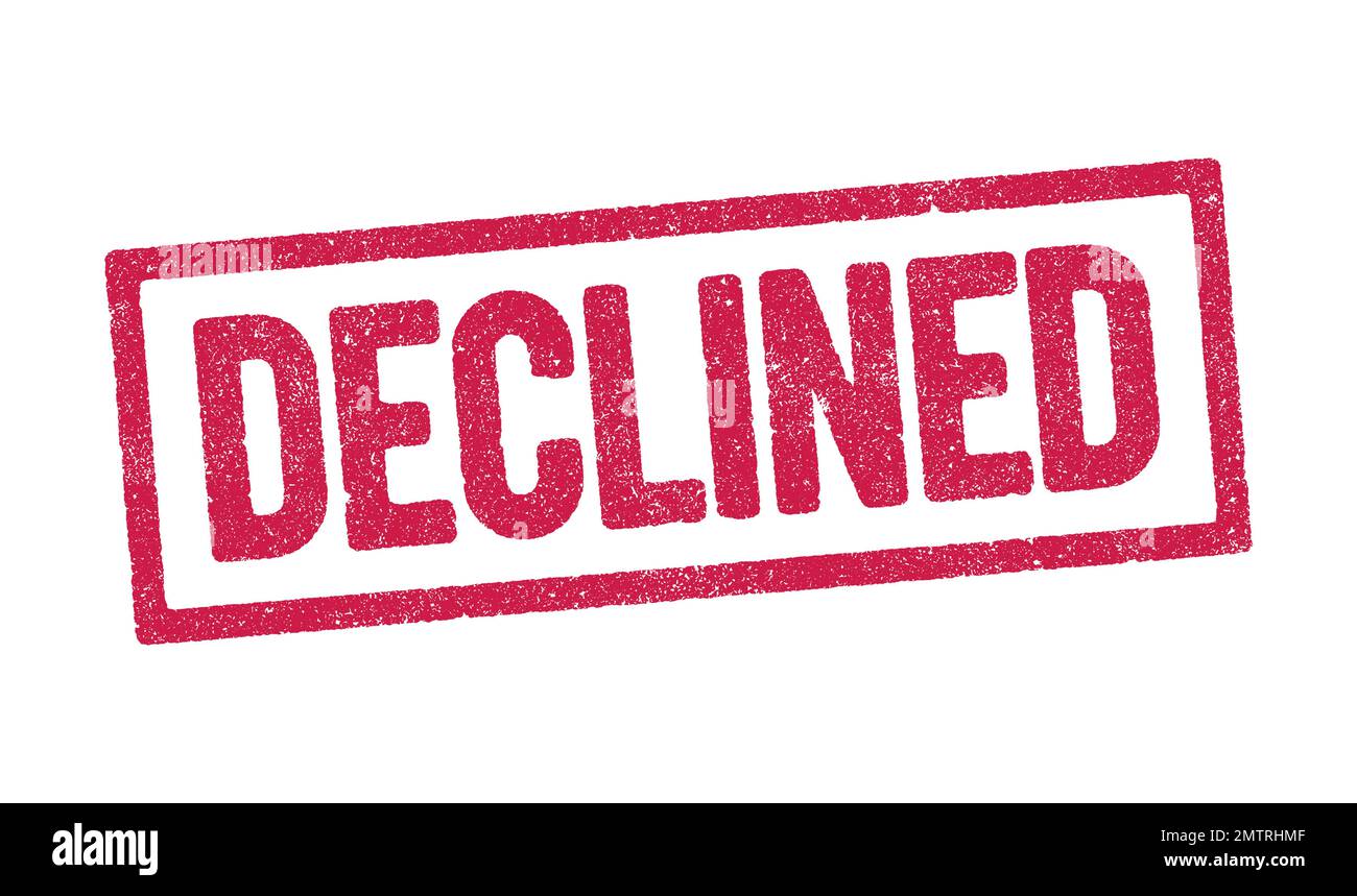 Illustrazione vettoriale della parola declinata nel timbro con inchiostro rosso Illustrazione Vettoriale