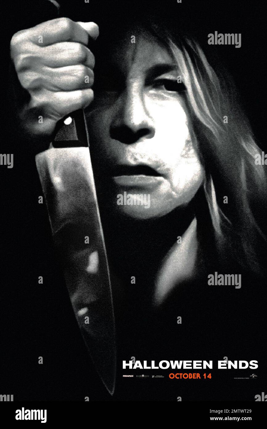 Halloween termina l'anno : 2022 USA regista : David Gordon Green Jamie Lee Curtis poster americano Foto Stock